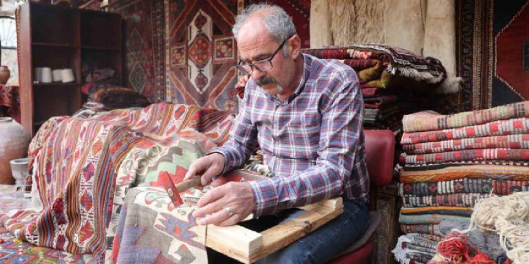 Eski ve antika halılar Kapadokya'da hayata tutunuyor! Ustalar ekonomiye katkı sağlıyor 2